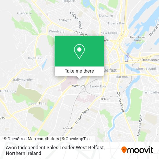 Avon Independent Sales Leader West Belfast map