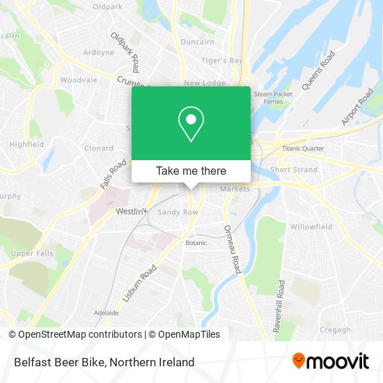 Belfast Beer Bike map