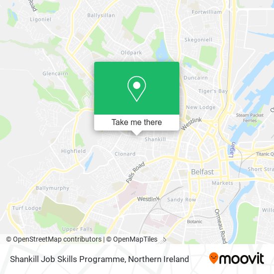 Shankill Job Skills Programme map