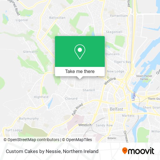 Custom Cakes by Nessie map
