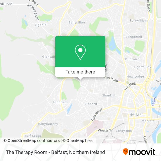 The Therapy Room - Belfast map
