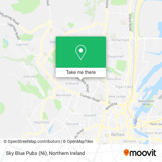 Sky Blue Pubs (Ni) map