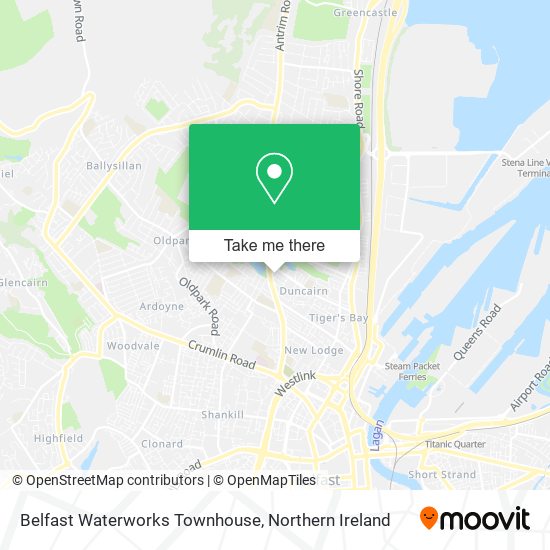 Belfast Waterworks Townhouse map