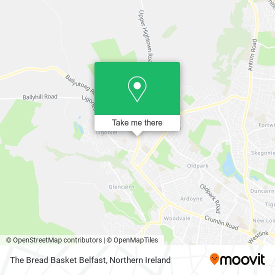 The Bread Basket Belfast map