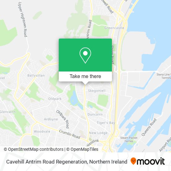Cavehill Antrim Road Regeneration map