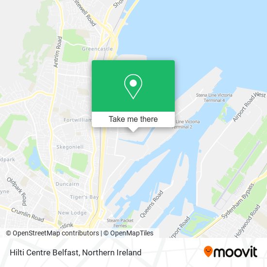 Hilti Centre Belfast map