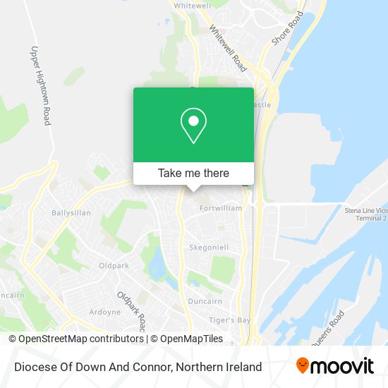 Diocese Of Down And Connor map