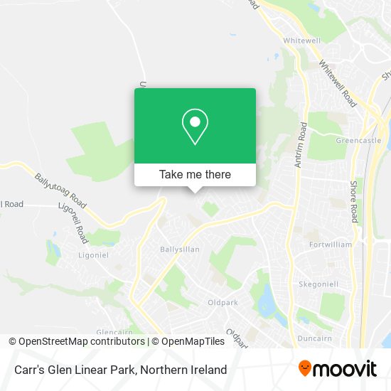 Carr's Glen Linear Park map