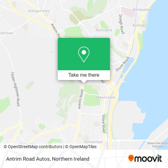 Antrim Road Autos map