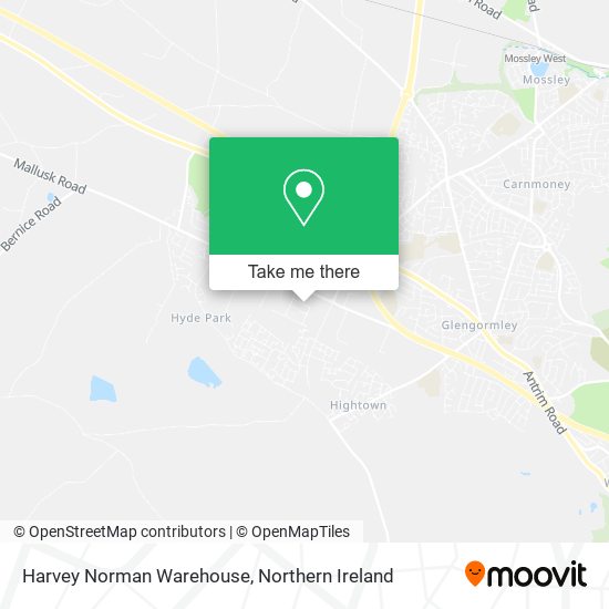 Harvey Norman Warehouse map