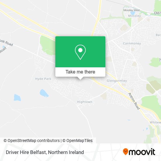 Driver Hire Belfast map