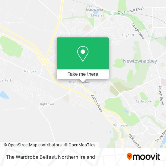 The Wardrobe Belfast map