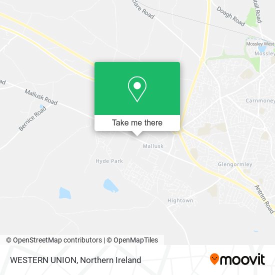 WESTERN UNION map