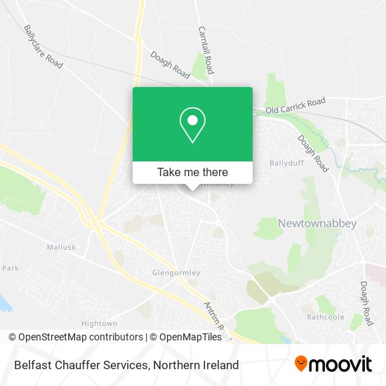 Belfast Chauffer Services map