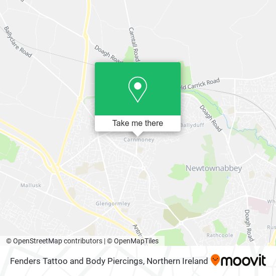 Fenders Tattoo and Body Piercings map