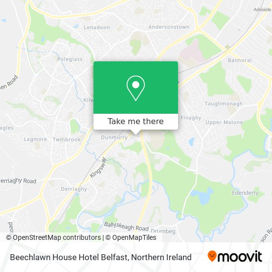 Beechlawn House Hotel Belfast map