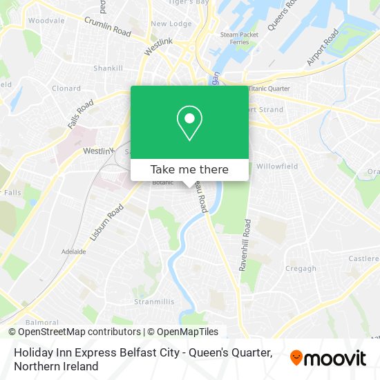 Holiday Inn Express Belfast City - Queen's Quarter map