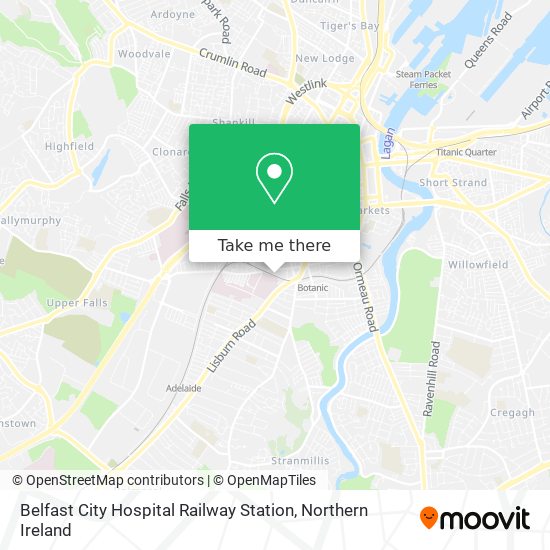 Belfast City Hospital Railway Station map