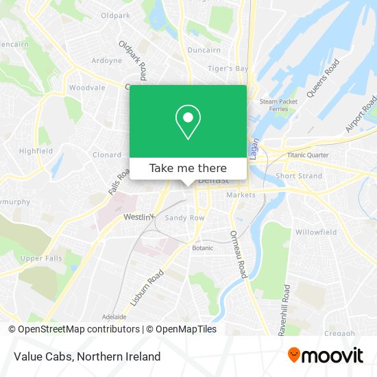 Value Cabs map