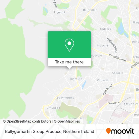 Ballygomartin Group Practice map