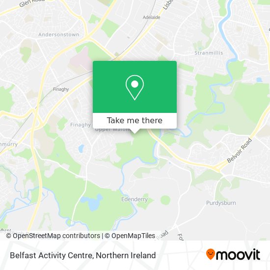Belfast Activity Centre map