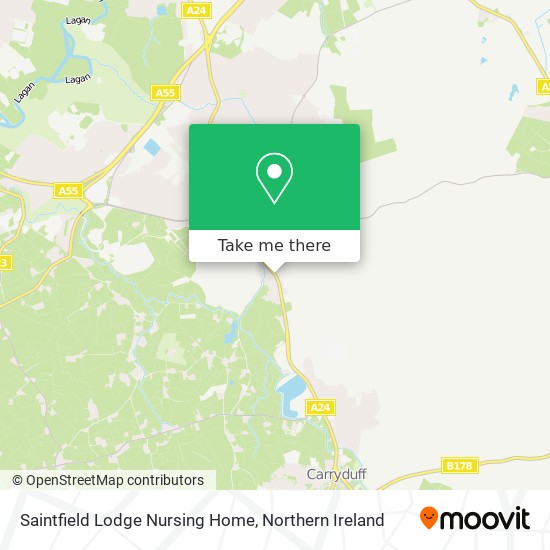 Saintfield Lodge Nursing Home map