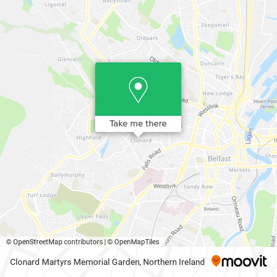 Clonard Martyrs Memorial Garden map
