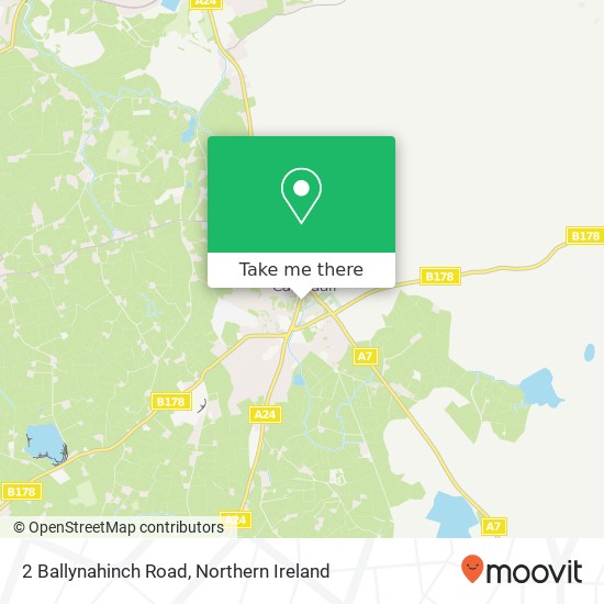 2 Ballynahinch Road map