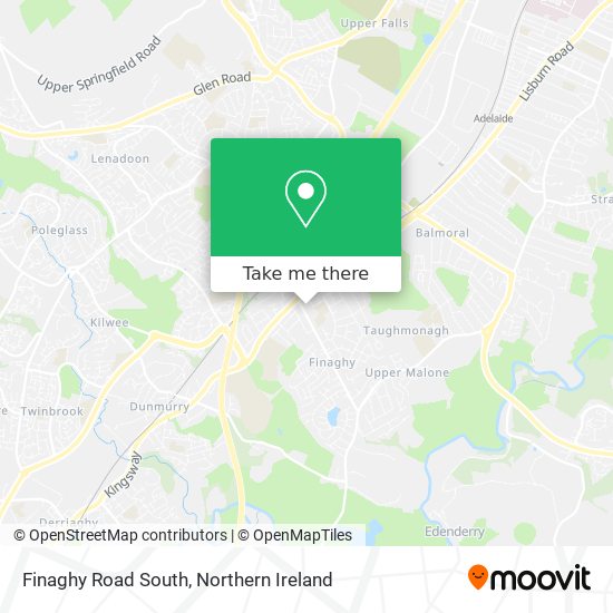 Finaghy Road South map