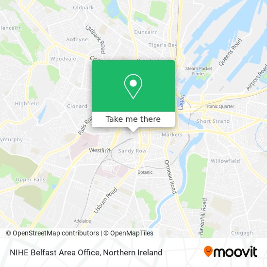 NIHE Belfast Area Office map