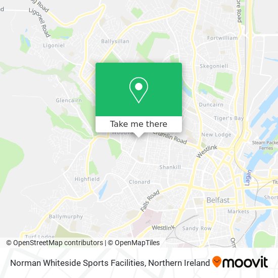 Norman Whiteside Sports Facilities map