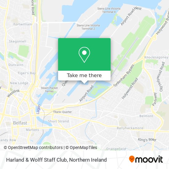 Harland & Wolff Staff Club map
