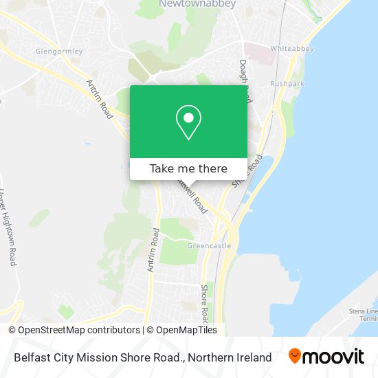 Belfast City Mission Shore Road. map