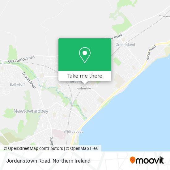 Jordanstown Road map