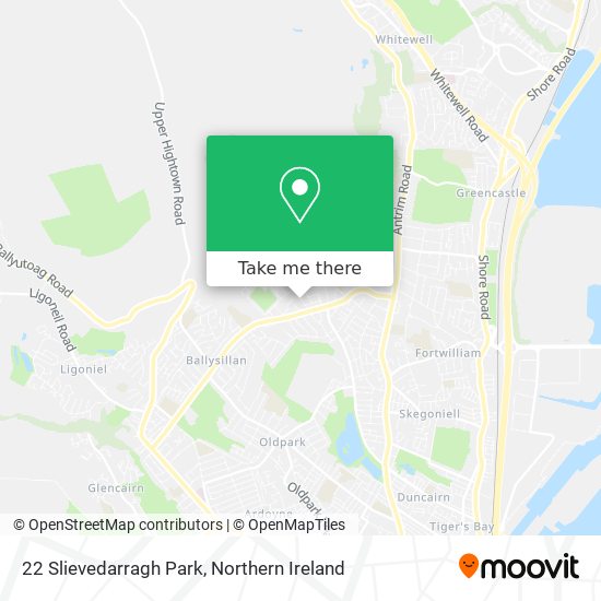 22 Slievedarragh Park map