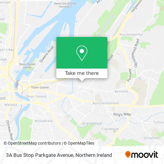 3A Bus Stop Parkgate Avenue map