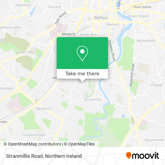 Stranmillis Road map