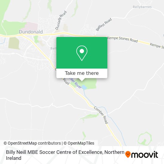 Billy Neill MBE Soccer Centre of Excellence map