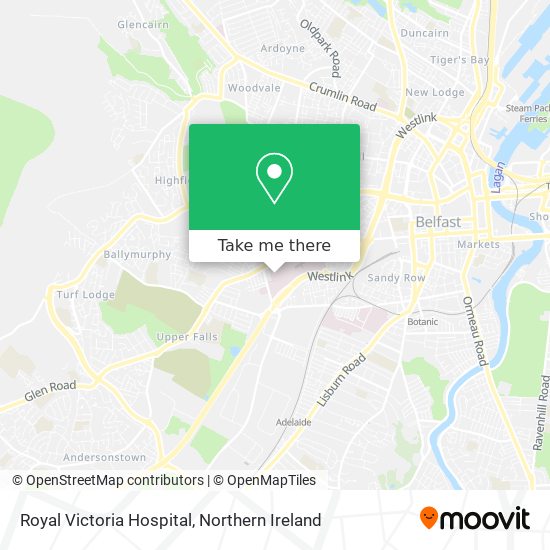 Royal Victoria Hospital map
