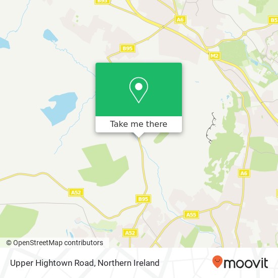 Upper Hightown Road map