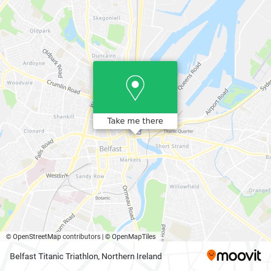 Belfast Titanic Triathlon map