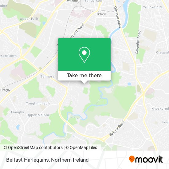 Belfast Harlequins map