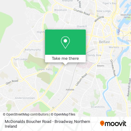 McDonalds Boucher Road - Broadway map