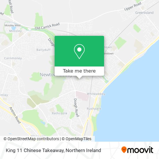 King 11 Chinese Takeaway map