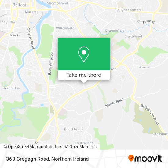 368 Cregagh Road map