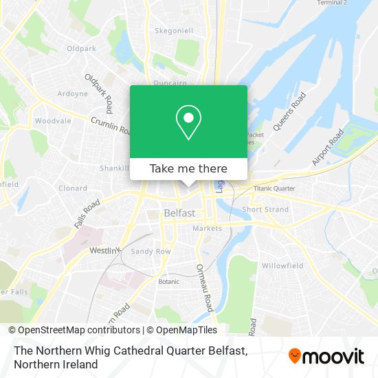 The Northern Whig Cathedral Quarter Belfast map