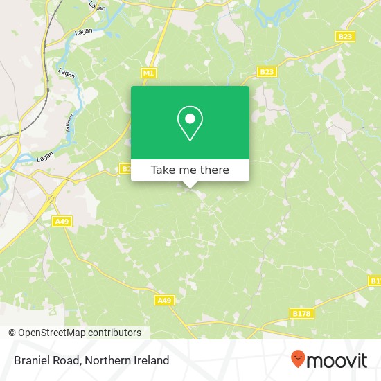 Braniel Road map