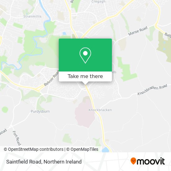 Saintfield Road map