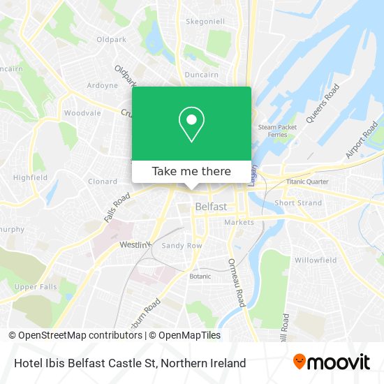 Hotel Ibis Belfast Castle St map