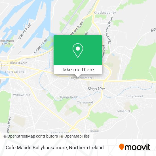 Cafe Mauds Ballyhackamore map